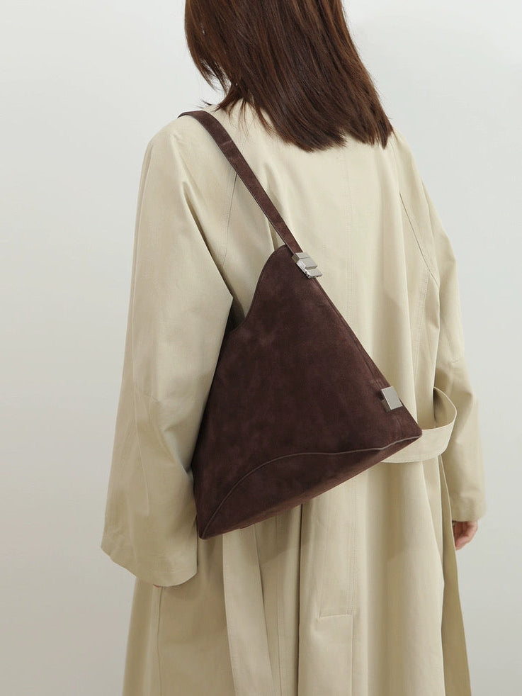 The Sculpt Hobo in Brown Suede