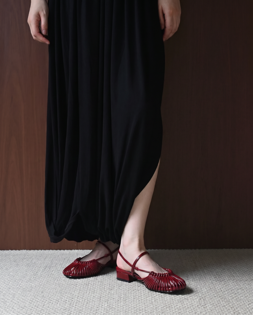 The Braided Slingbacks in Red