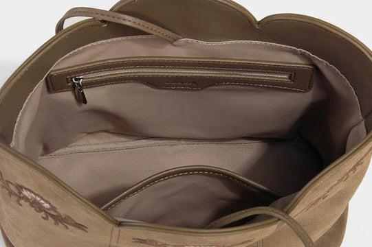 Embroidered Bag in Khaki