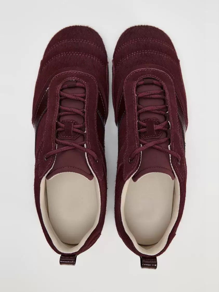 Combination Burgundy Sneakers