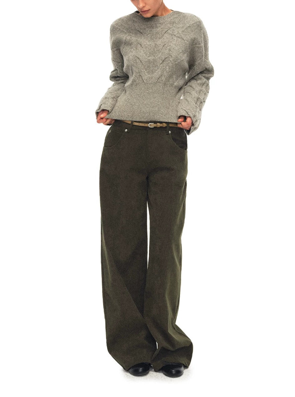 The Fitted-Hem Cable-Knit Sweater