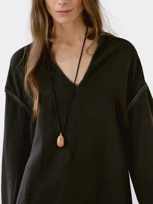 Oversized Top with Side Slits