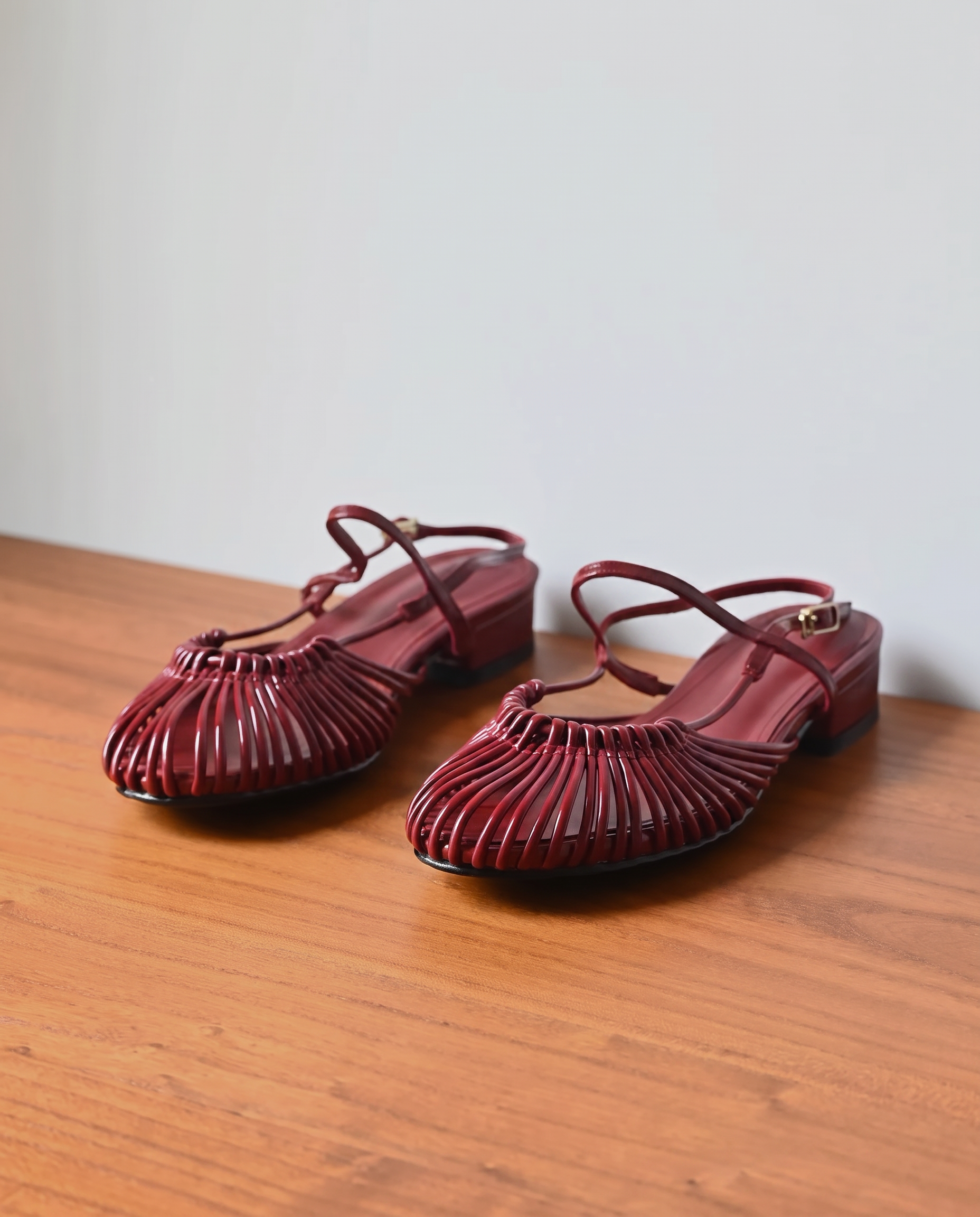 The Braided Slingbacks in Red