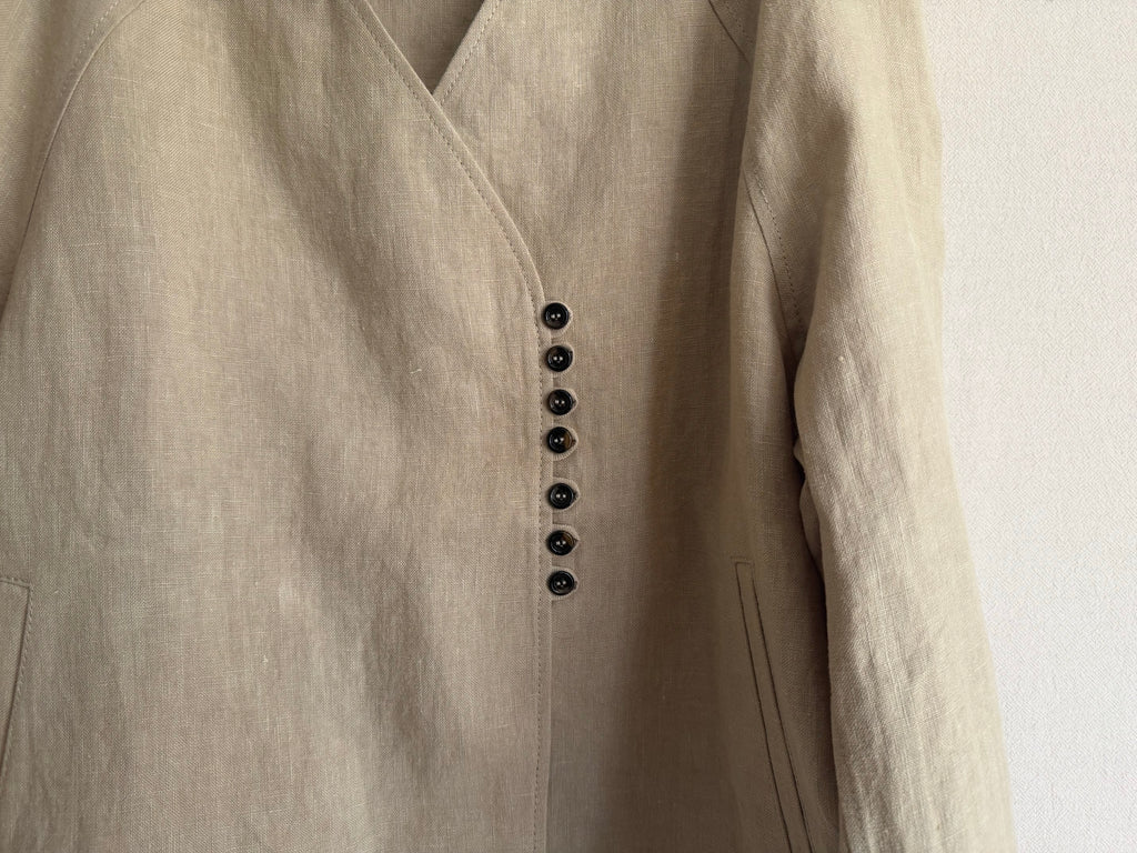 Cropped 100% Linen Blouse