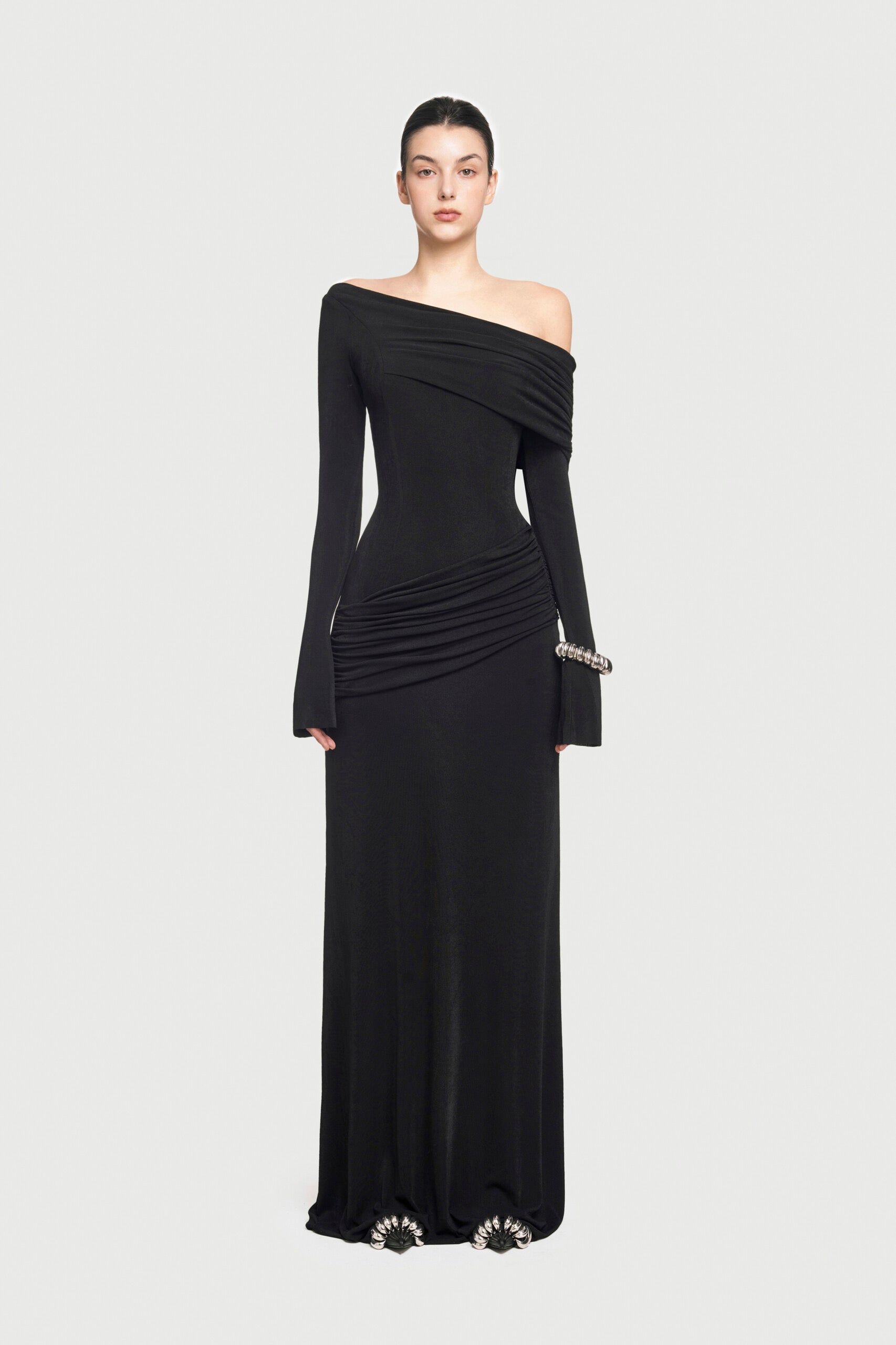 Off-shoulder Maxi Dress