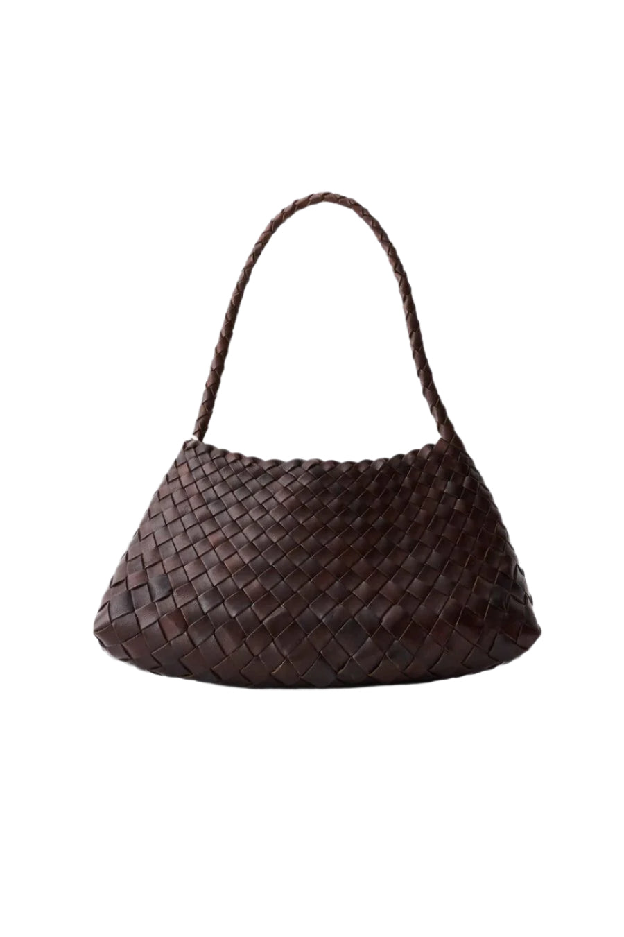 Dark Brown Leather Shoulder Bag
