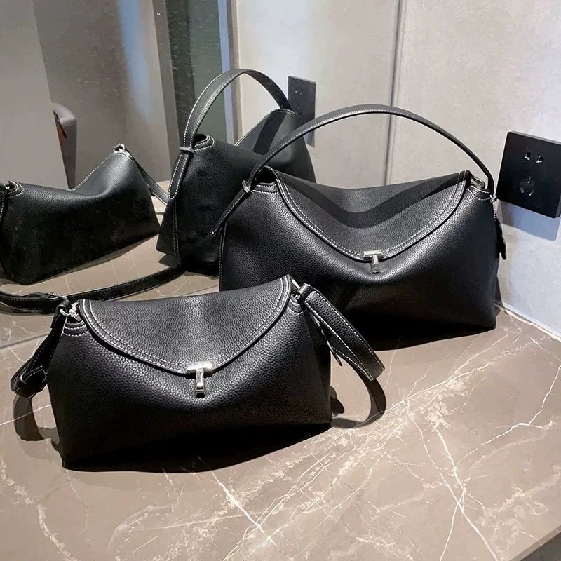 T-Lock Leather Bag -Large