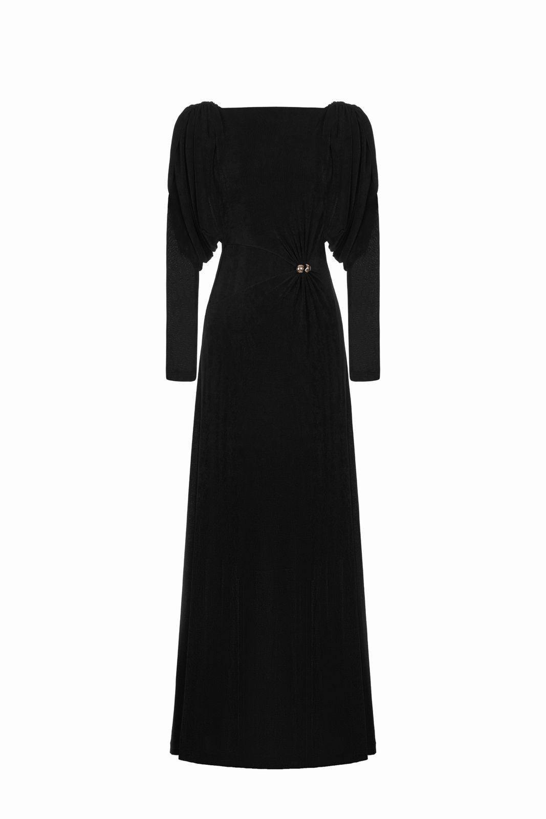 Long Sleeved Dress with Drapes (Immediate)