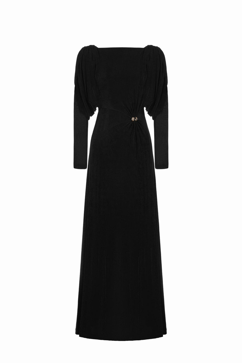 Long Sleeved Dress with Drapes