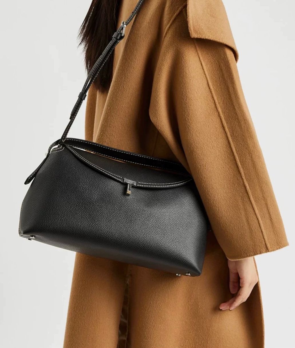 T-Lock Leather Bag -Large