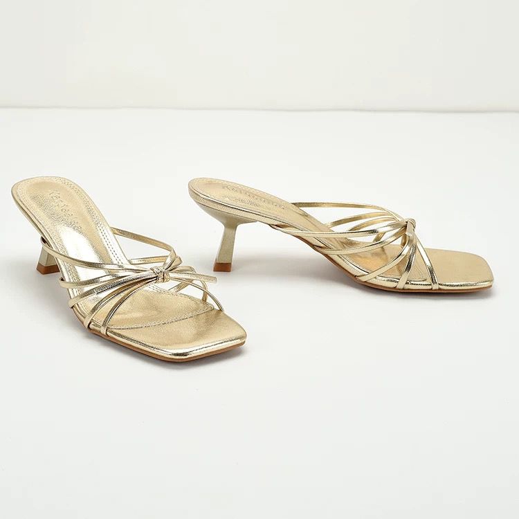 High Heeled Sandals with Bows