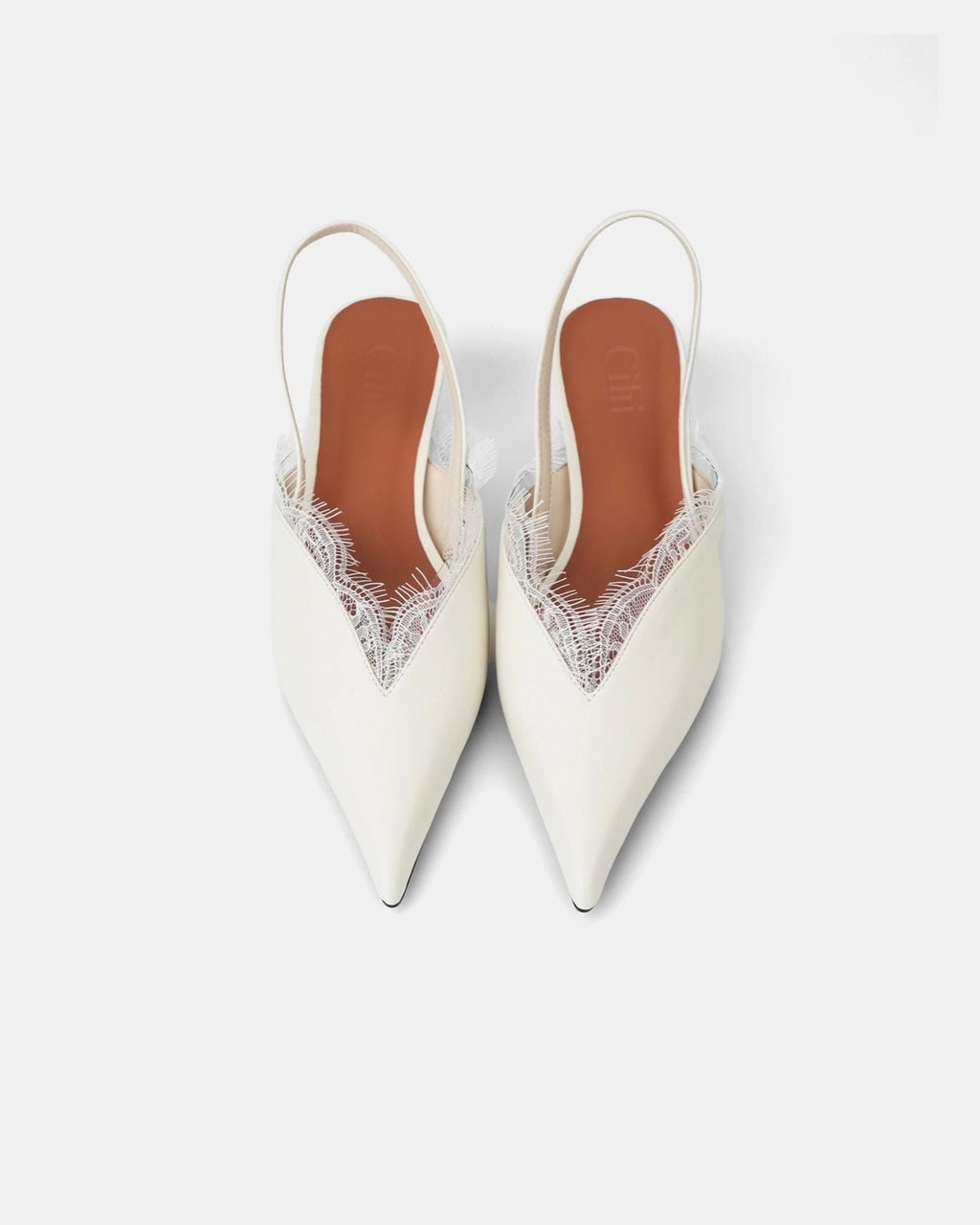Ivory Slingback Pumps