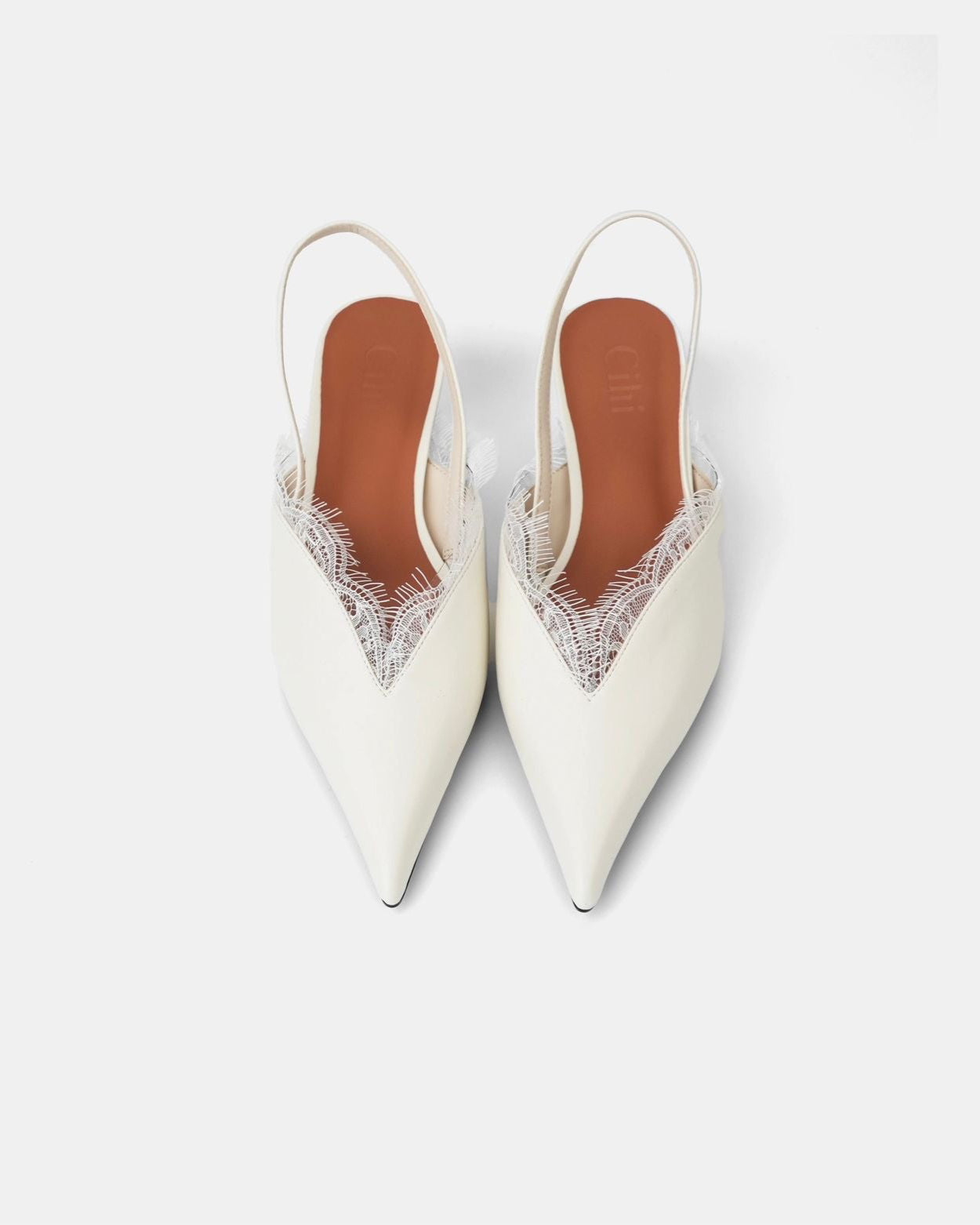 Ivory Slingback Pumps