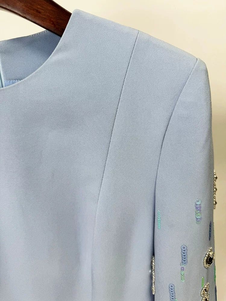 Embellished Maxi Dress with Back Slit