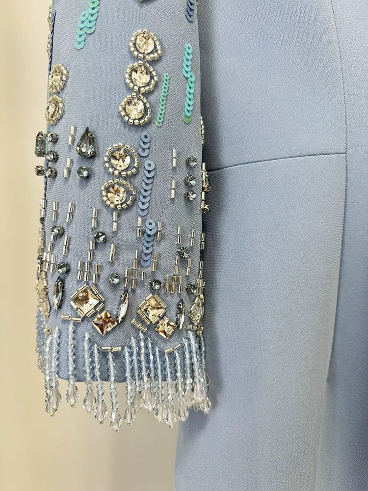 Embellished Maxi Dress with Back Slit