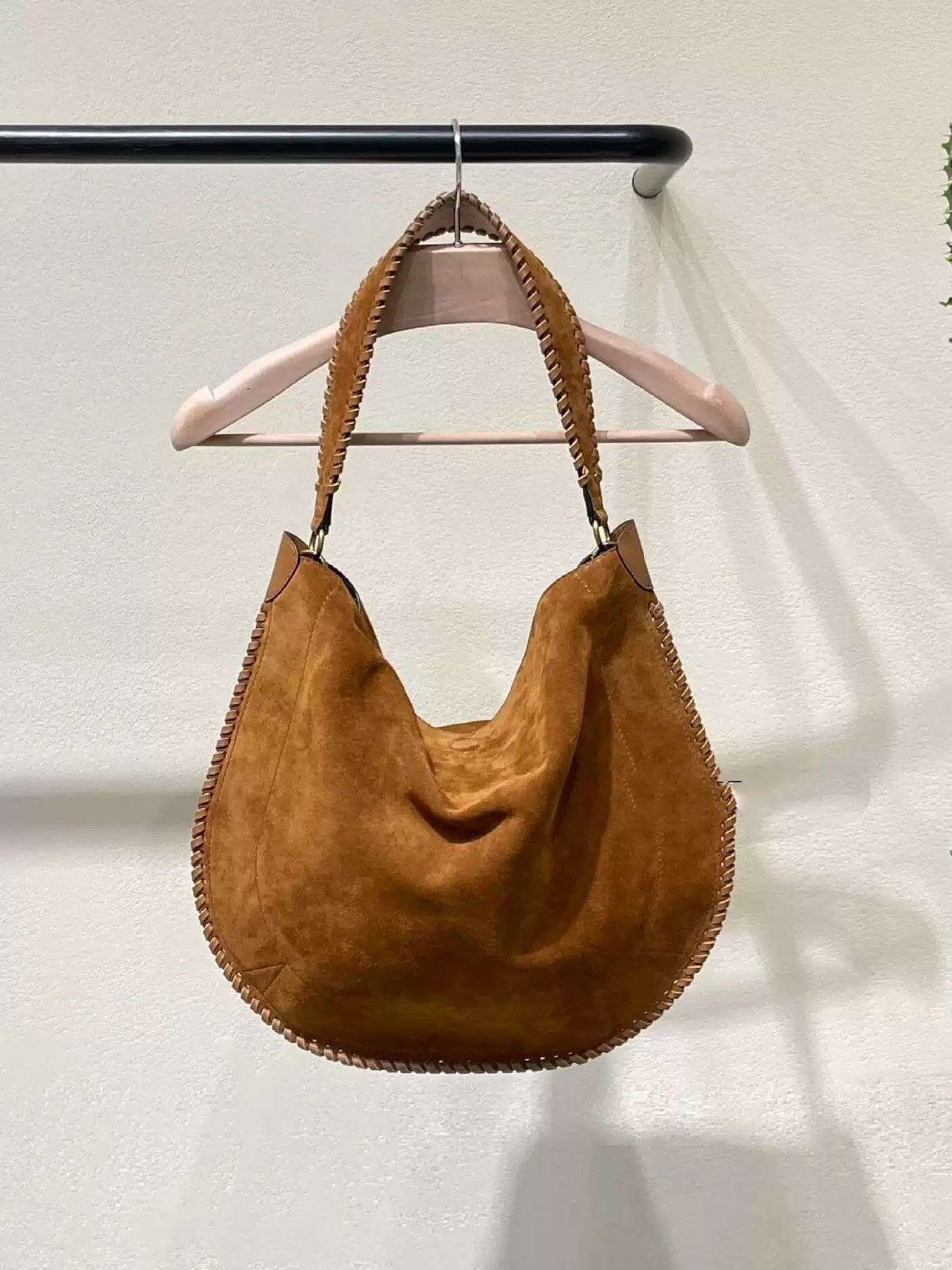 Calf Suede Shoulder Bag