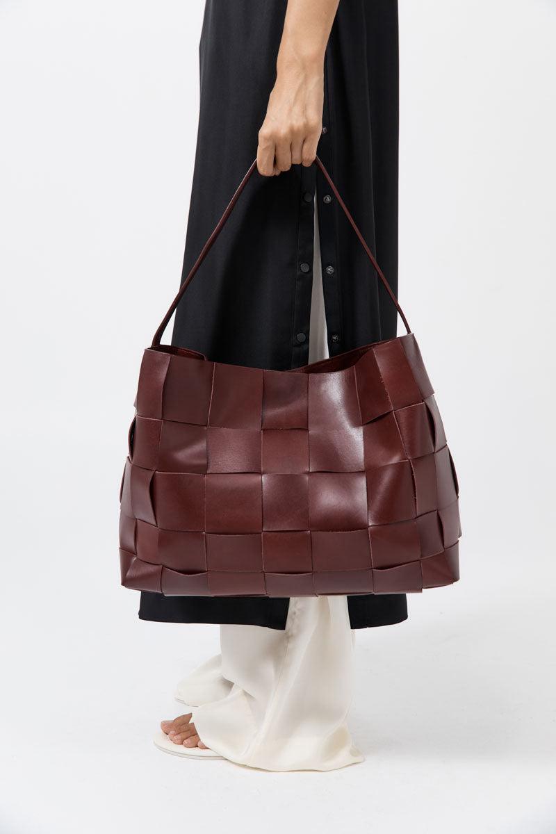 Woven Leather Shoulder Bag
